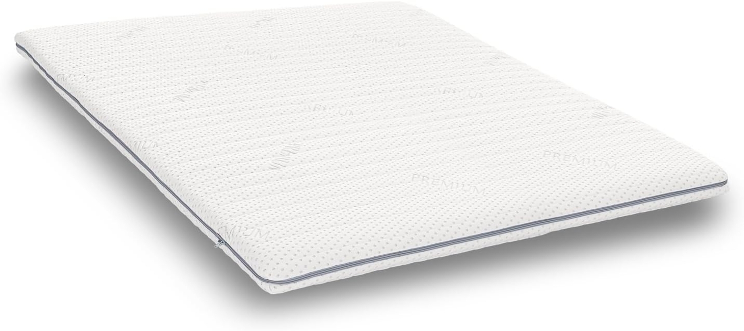 Kaltschaumtopper Supportho Premium Topper 160 x 200 cm H3, Höhe 9 cm, Härtegrad H3 mit antibakteriellem Bezug Bild 1