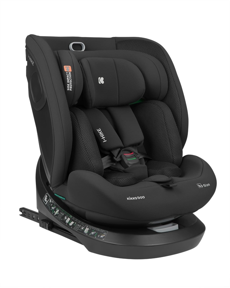 Kikkaboo i-Size Kindersitz i-Hike (40-150 cm) Isofix, 360° drehbar, verstellbar schwarz Bild 1