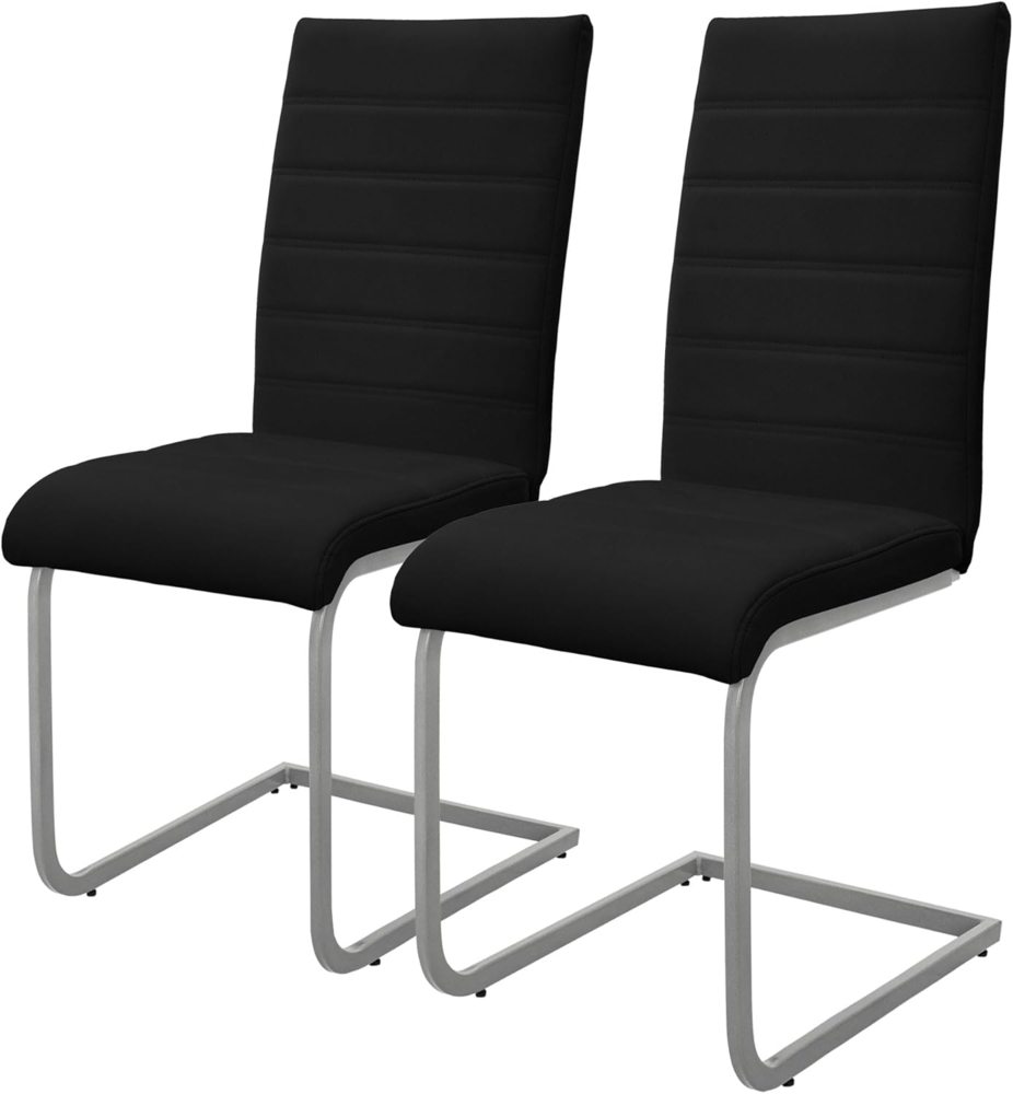 ML-DESIGN Stuhl Esszimmerstühle Schwingstühle mit Rückenlehne Design Küchenstühle (2 St), Polsterstuhl Freischwinger 2er Set Küchenstuhl bis 120kg Kunstleder Bild 1