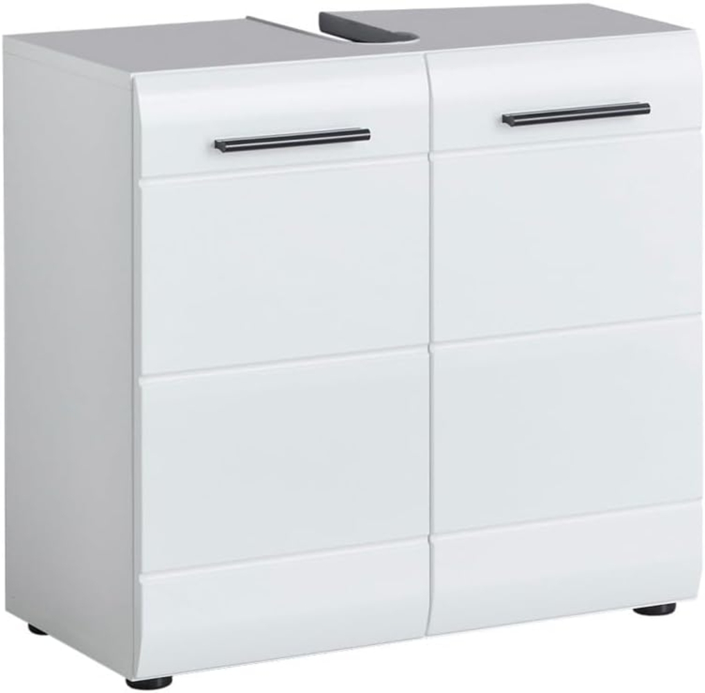 Waschbeckenunterschrank Skin Hochglanz weiß Bild 1