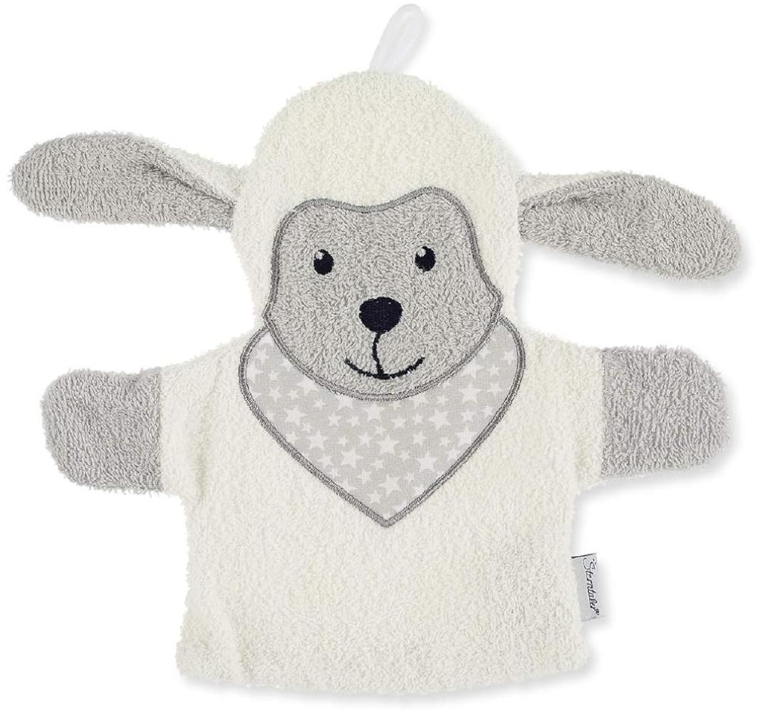 Sterntaler Spiel-Waschhandschuh Schaf Stanley, Größe: 22 cm, Beige (Ecru) Bild 1