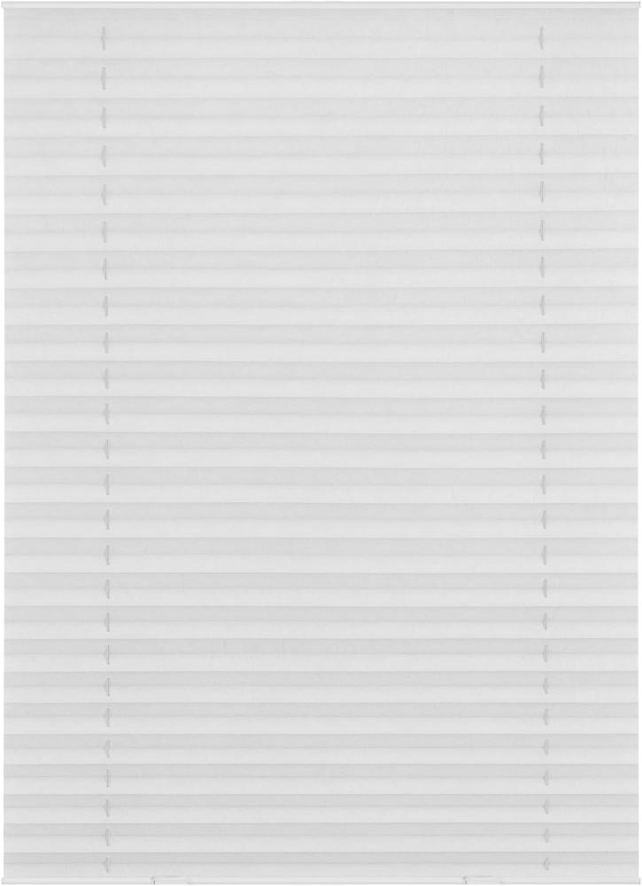 Lichtblick Sonnenschutzsysteme GmbH Dachfensterplissee Miami 36.3 cm x 60 cm (BxL) Weiß Tageslicht Crushoptik; Haftfix mit Saugnäpfen; für Dachfenster, Fenster oder andere Glasflächen Bild 1