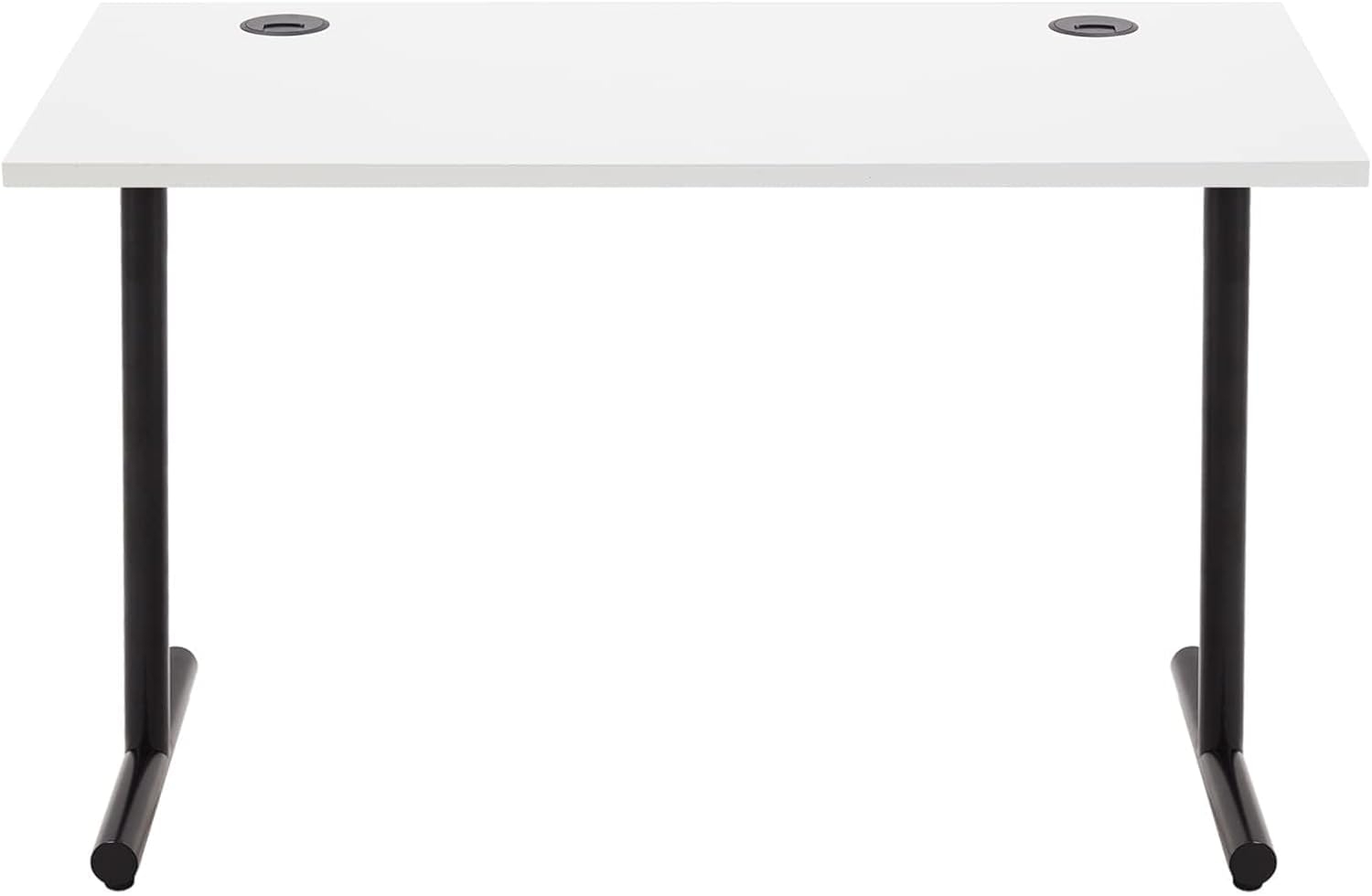 Amazon Marke - Movian Schlichter Schreibtisch, weiße Platte und schwarzes Gestell, 120 x 60 x 73,6 cm Bild 1