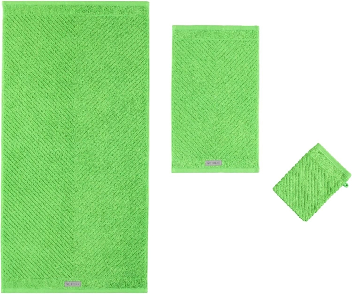 Ross Uni-Rippe Handtücher Smart | Waschhandschuh 16x22 cm | grasgrün Bild 1