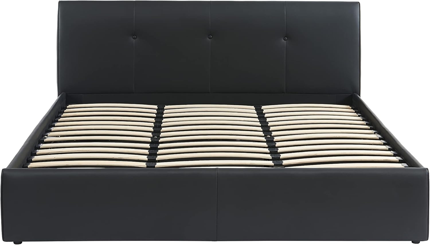 BAÏTA Bett mit Truhe Seguro, Kunstleder, Schwarz, 180x200 cm, inkl. Lattenrost Bild 1