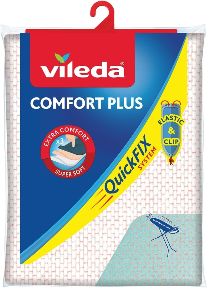 VILEDA Bügeltischbezug Viva ExpComfort Plus 120-130x38-45cm türkis / pink sortiert Bild 1