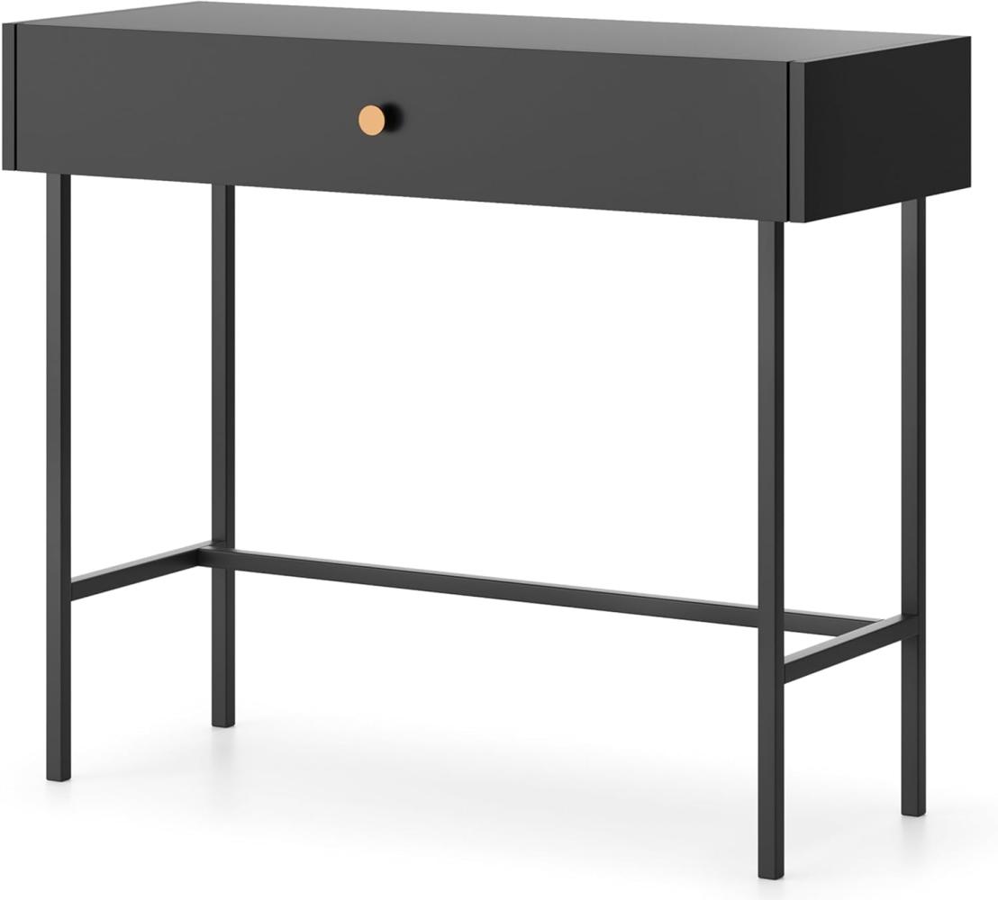 Selsey Divenos - Schminktisch mit Schublade, Schwarz, 93 cm Bild 1