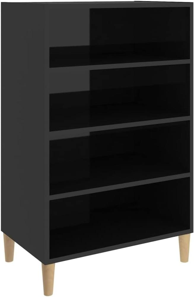 vidaXL Sideboard Hochglanz-Schwarz 57 x 35 x 90 cm Spanplatte [806128] Bild 1