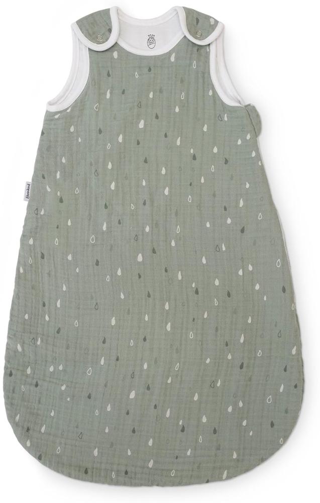 Ehrenkind® Baby Sommerschlafsack Rund | Musselin | Sommer Schlafsack Gr. 74/80 Jade Tropfen | Schlafsack Baby, Baby Schlafsack Bild 1