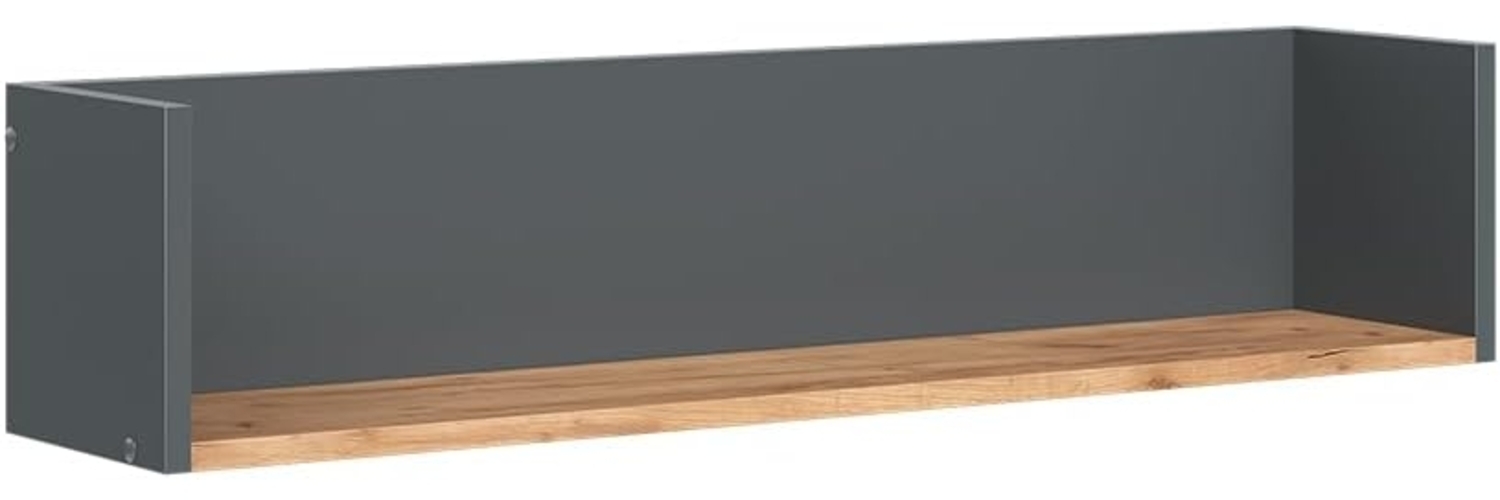 Vicco Wandregal Anthrazit/Goldkraft Eiche 93.4x20 cm, Viktor Bild 1