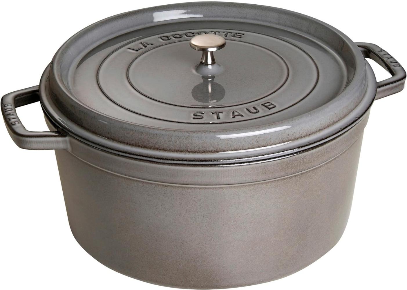 Staub La Cocotte Cocotte 34 cm, rund, Graphit-Grau, Gusseisen Bild 1