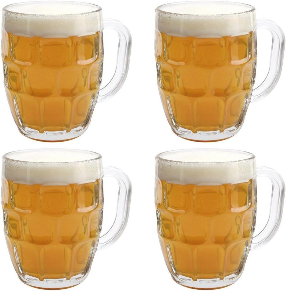 Dajar Bierkrug Britannia 570 ml, Glas, Transparent, 9,8 x 9,8 x 12,4 cm, 1 Stück Bild 1