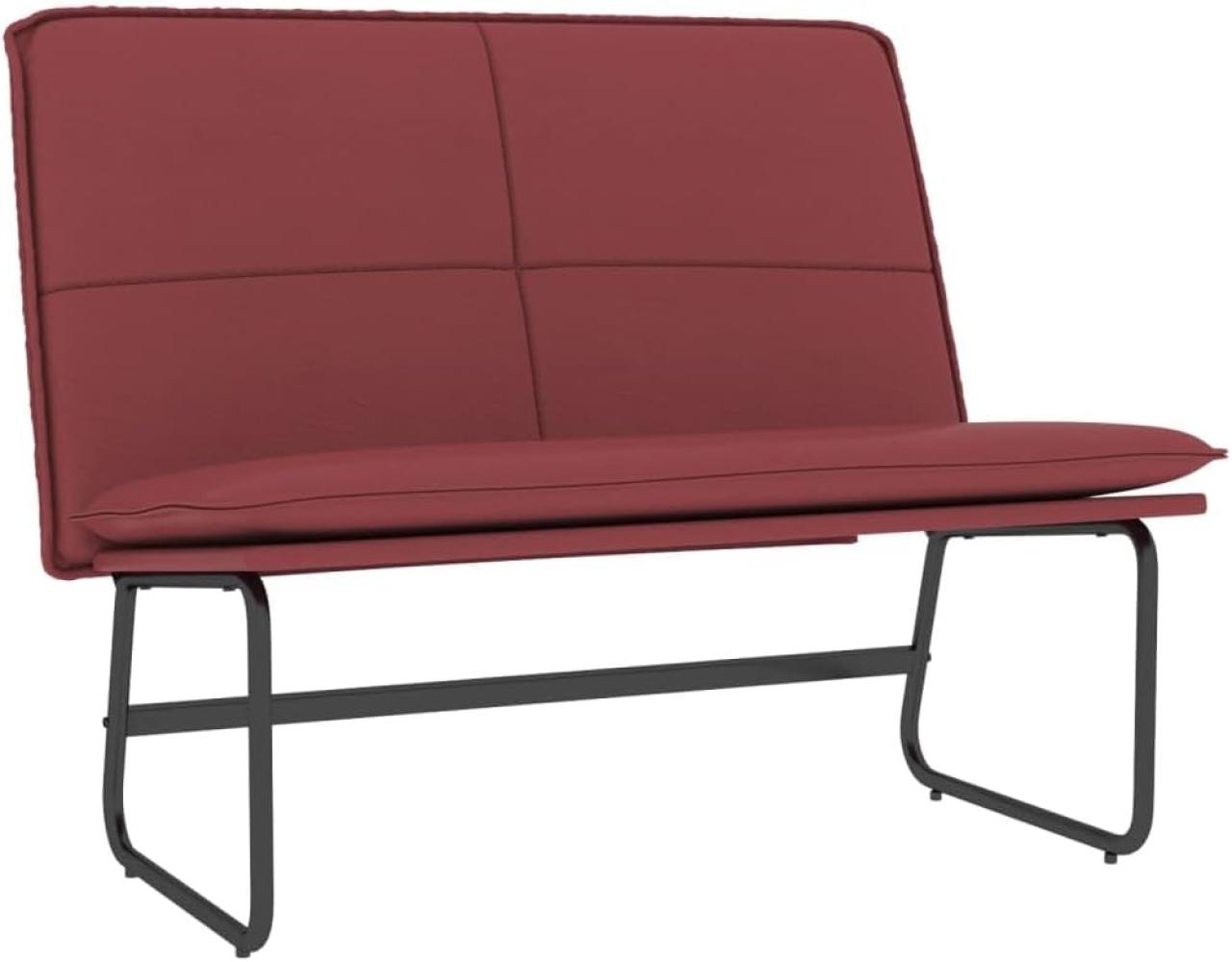 vidaXL Sitzbank Weinrot 100 x 75 x 76 cm Kunstleder Bild 1