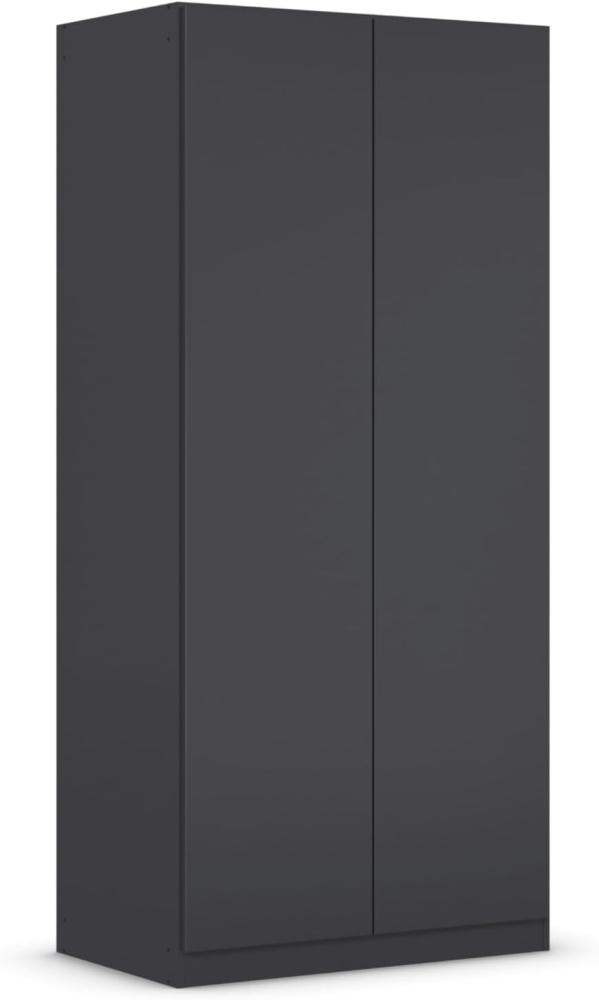 rauch Kleiderschrank, Drehtürenschrank COSTA, 2-türig, push-to-open, Grau metallic, 91x197x54cm Bild 1