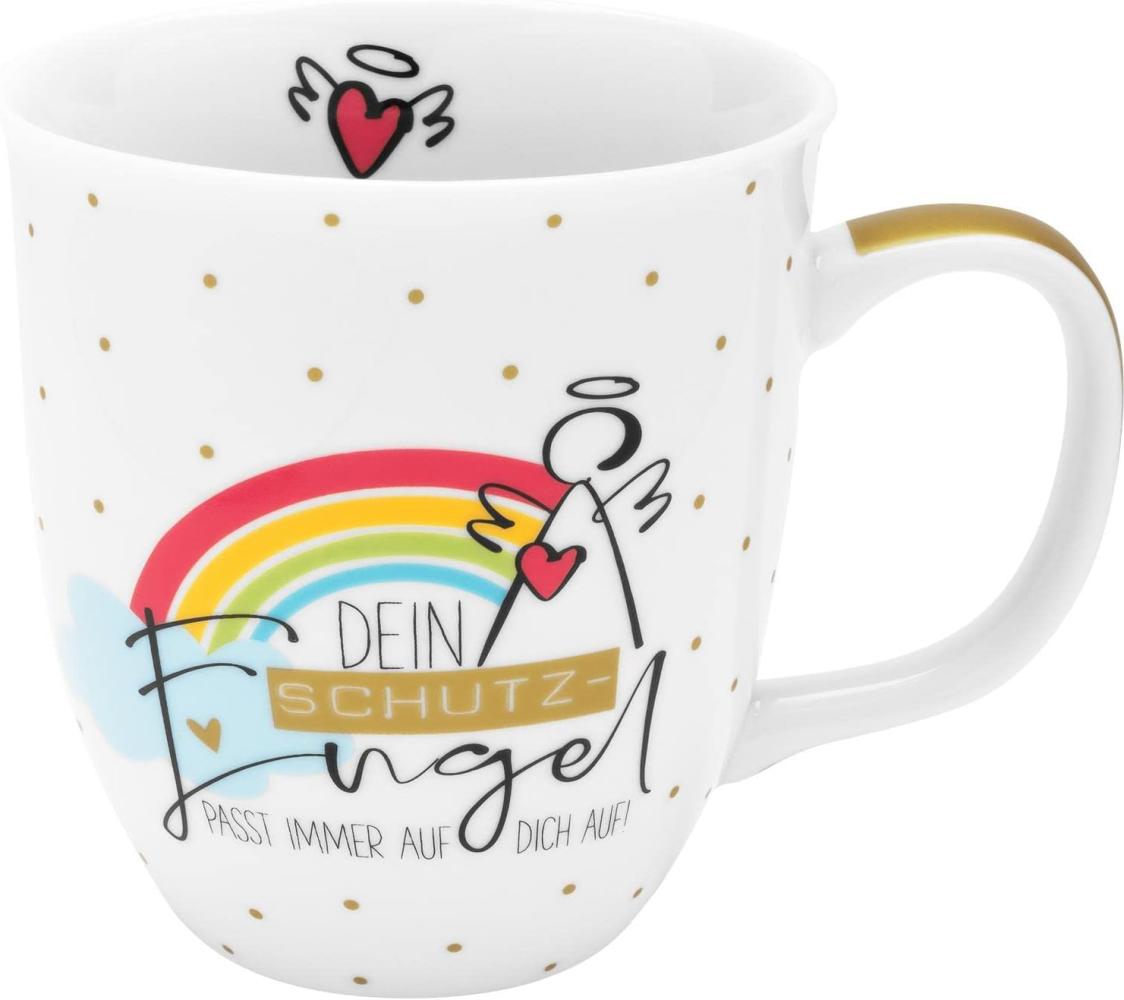 GRUSS & CO Tasse Motiv "Engel" | Sprüchetasse, Porzellan, 40 cl | Geschenk Taufe, Kommunion, Schutzengel, Regenbogen | 47772 Bild 1