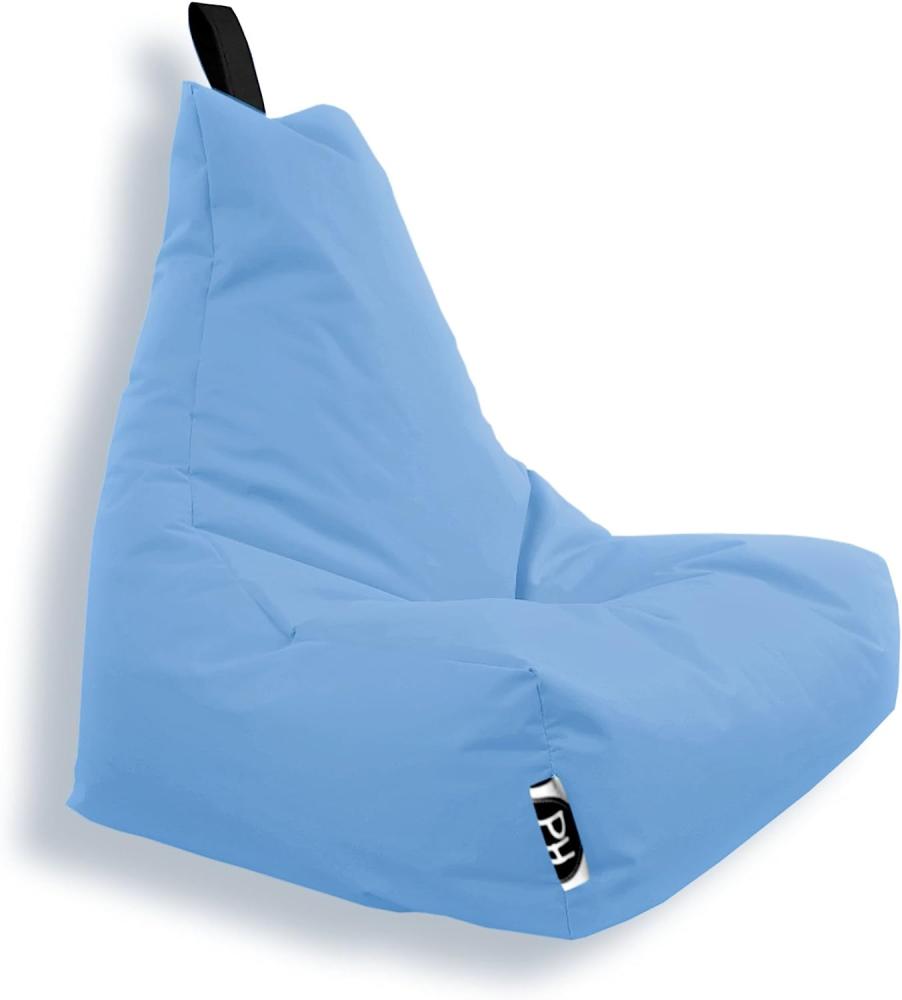 Patchhome Lounge Sessel XXL Gamer Sessel Sitzsack Sessel Sitzkissen In & Outdoor geeignet fertig befüllt | XXL - Hellblau - in 2 Größen und 25 Farben Bild 1