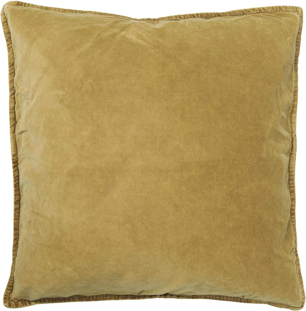 Laursen - Kissenbezug Mustard Senf Gelb 52x52cm Samt Velour 6230-03 Kissenhülle Bild 1