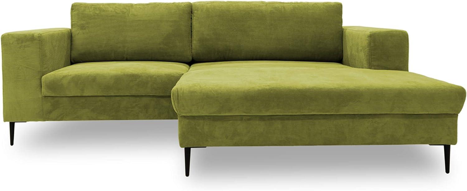 DOMO. collection Modica Ecksofa, moderne L-Form Eckcouch, Sofa Eckgarnitur, grün, 244x173x83 Bild 1