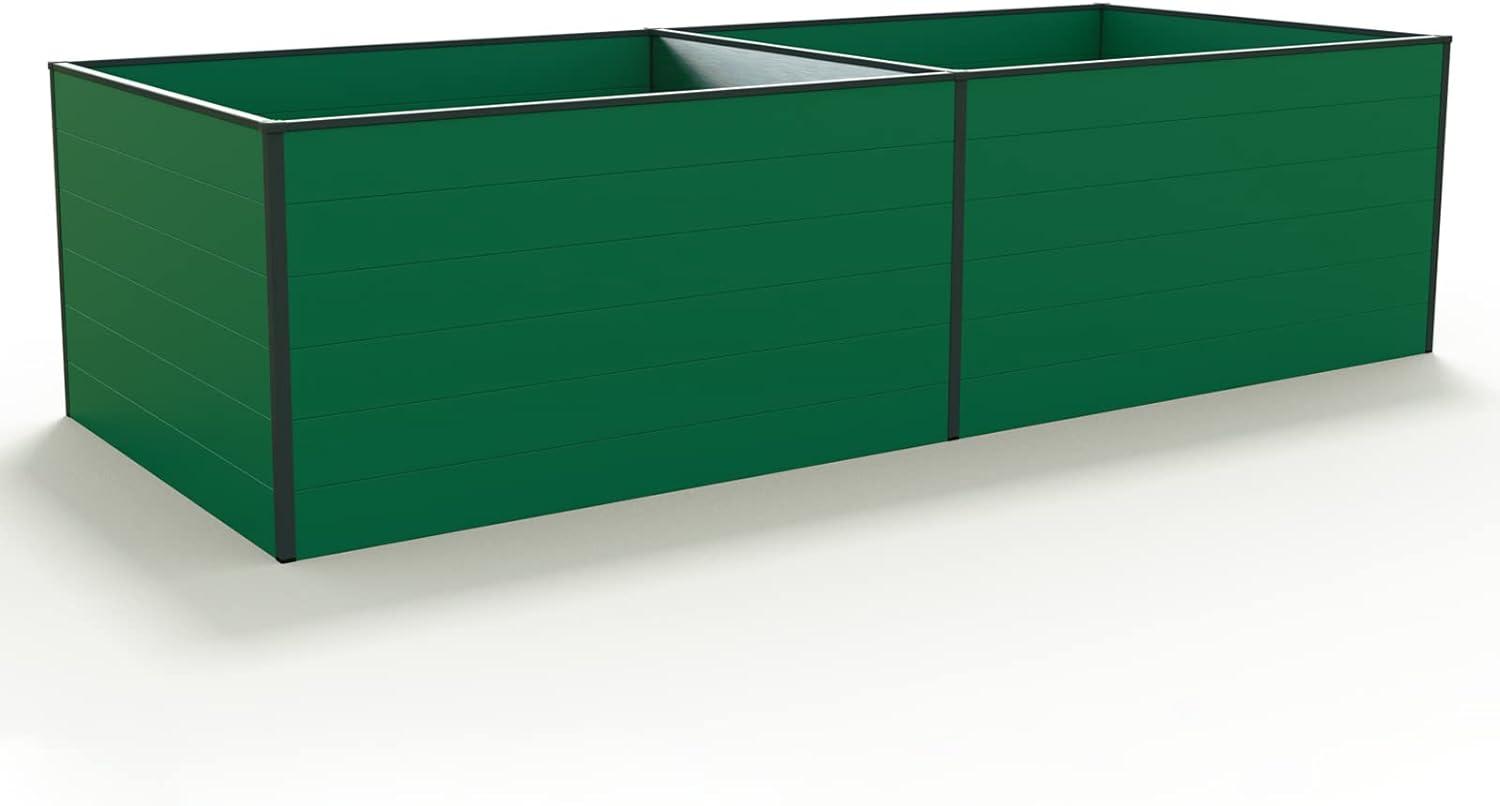 GFP Aluminium Hochbeet KINGSIZE DANIELA - 297 x 119 x 77 cm - Grün, Stecksystem, langlebig Bild 1