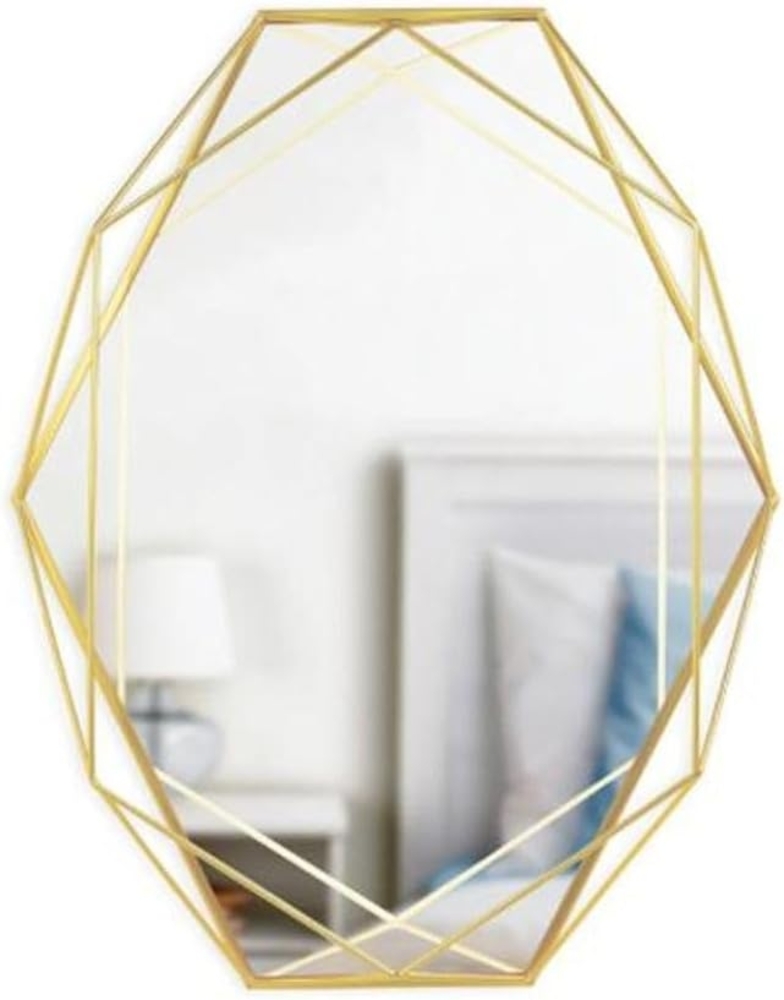 Umbra Prisma Wandspiegel, Wand Spiegel, Dekorationsspiegel, Dekospiegel, Metall, Gold, 53 cm, 358776-165 Bild 1