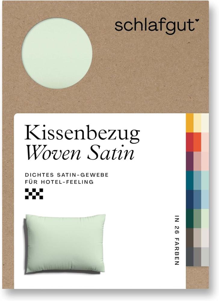 Schlafgut Woven Satin Bettwäsche|Kissenbezug einzeln 70x90 cm| green-light Bild 1