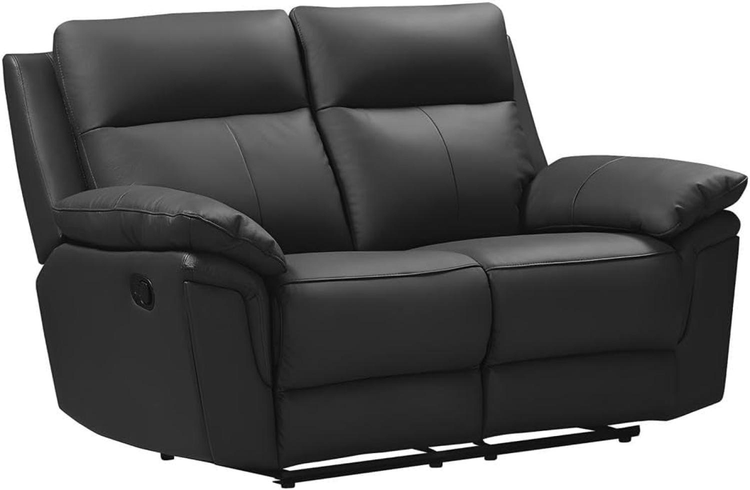 Relaxsofa 2-Sitzer PAKITA - Büffelleder - Schwarz Bild 1