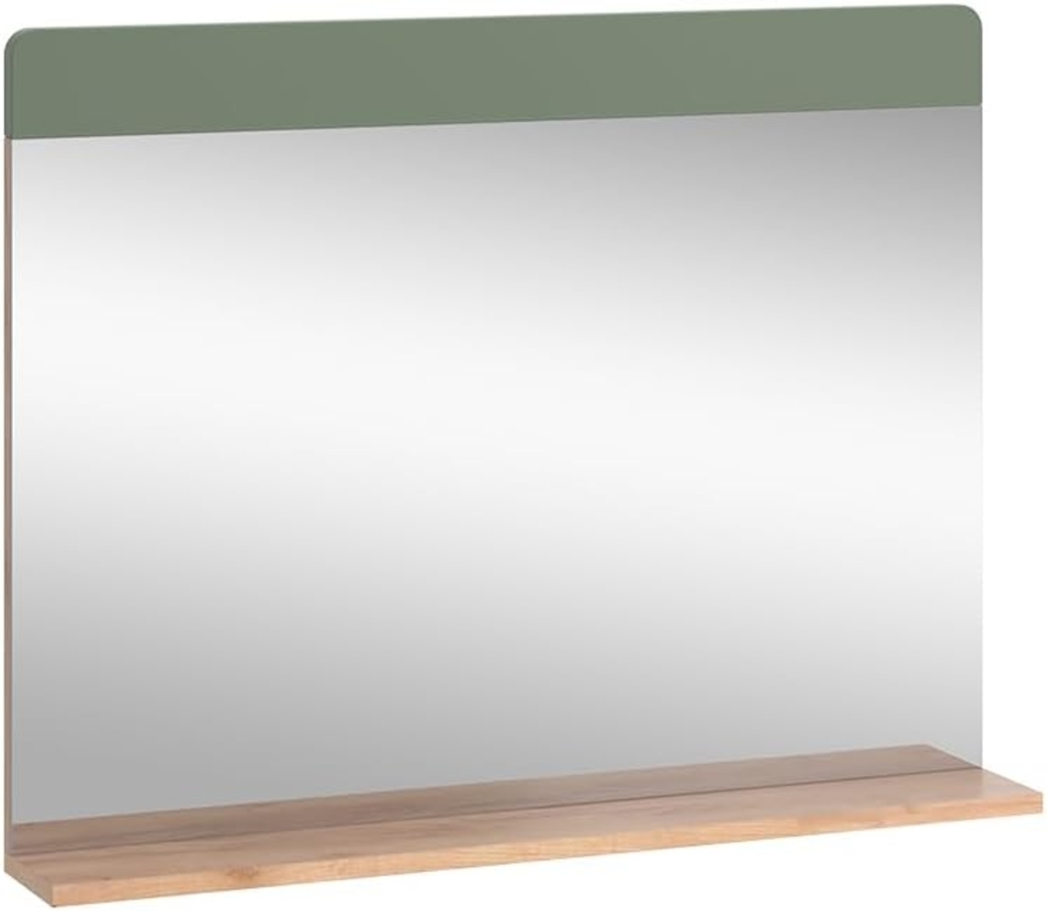 Badezimmerspiegel Izan Grün/Goldkraft Eiche 80.1 x 62 cm mit Ablage Vicco Bild 1