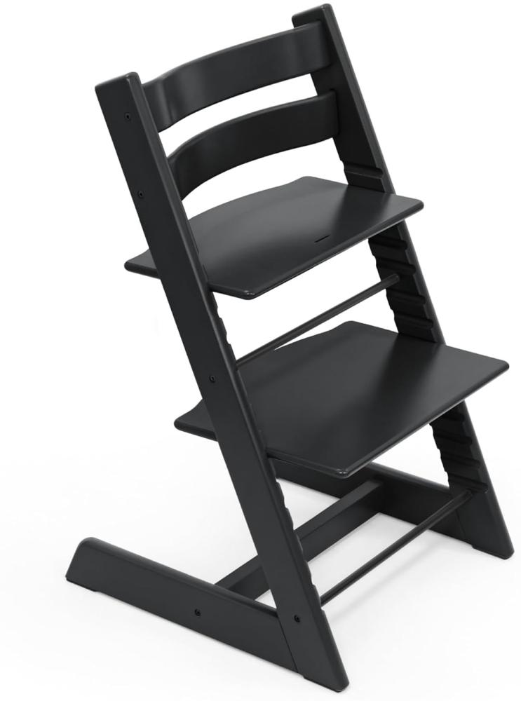 Stokke 'Tripp Trapp' Hochstuhl, black, höhenverstellbar, Buche massiv, bis 110 kg Bild 1