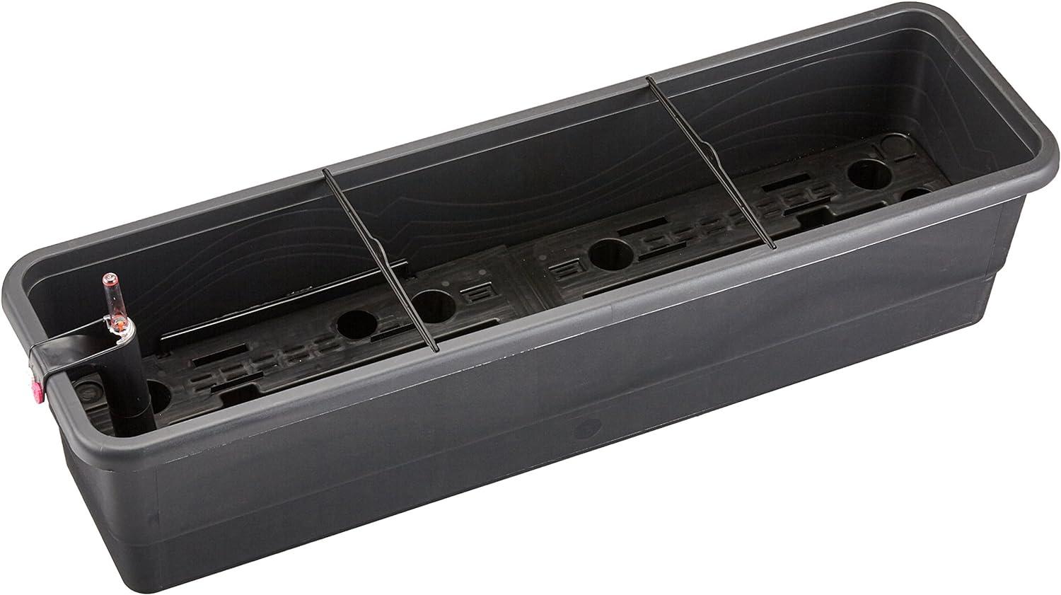 Plastkon Selbstbewässerung Blumenkasten Smart System Gardenie 80 cm, anthrazit/grau Bild 1