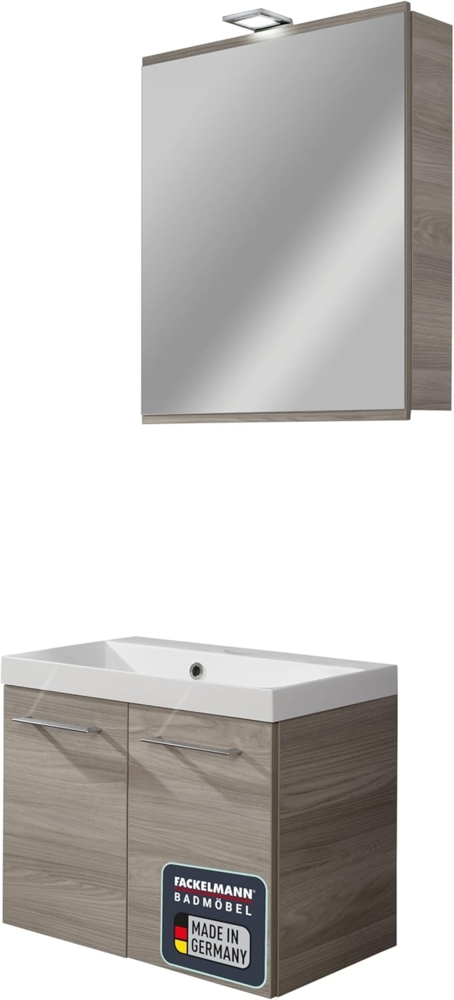 Fackelmann LIMA Badmöbelset 3-teilig, 60 cm breit, Braun Bild 1