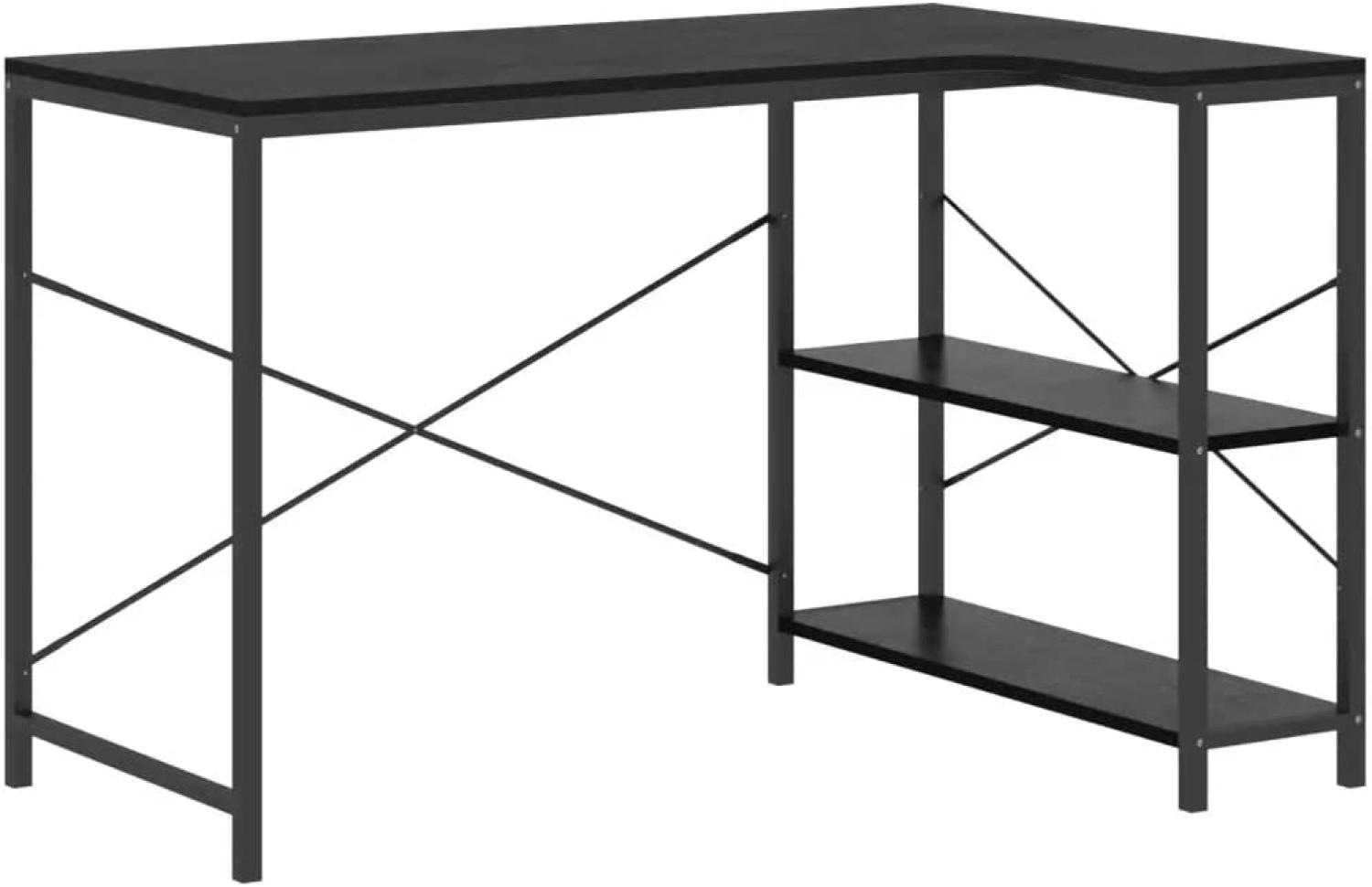 Computertisch Schwarz 110 x 72 x 70 cm Holzwerkstoff Bild 1