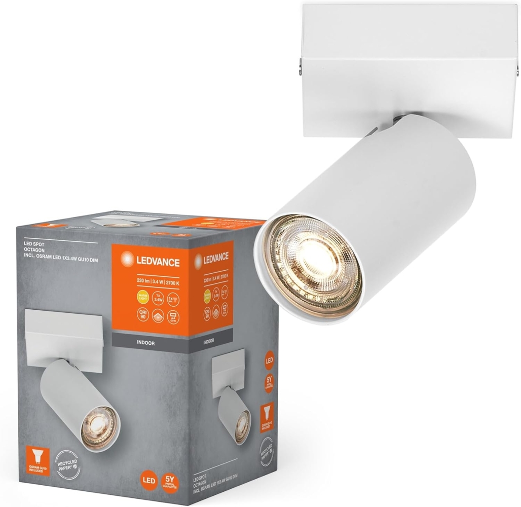 LEDVANCE LED-Spot Octagon GU10 Weiß 1x3,4W 927 DIM Bild 1