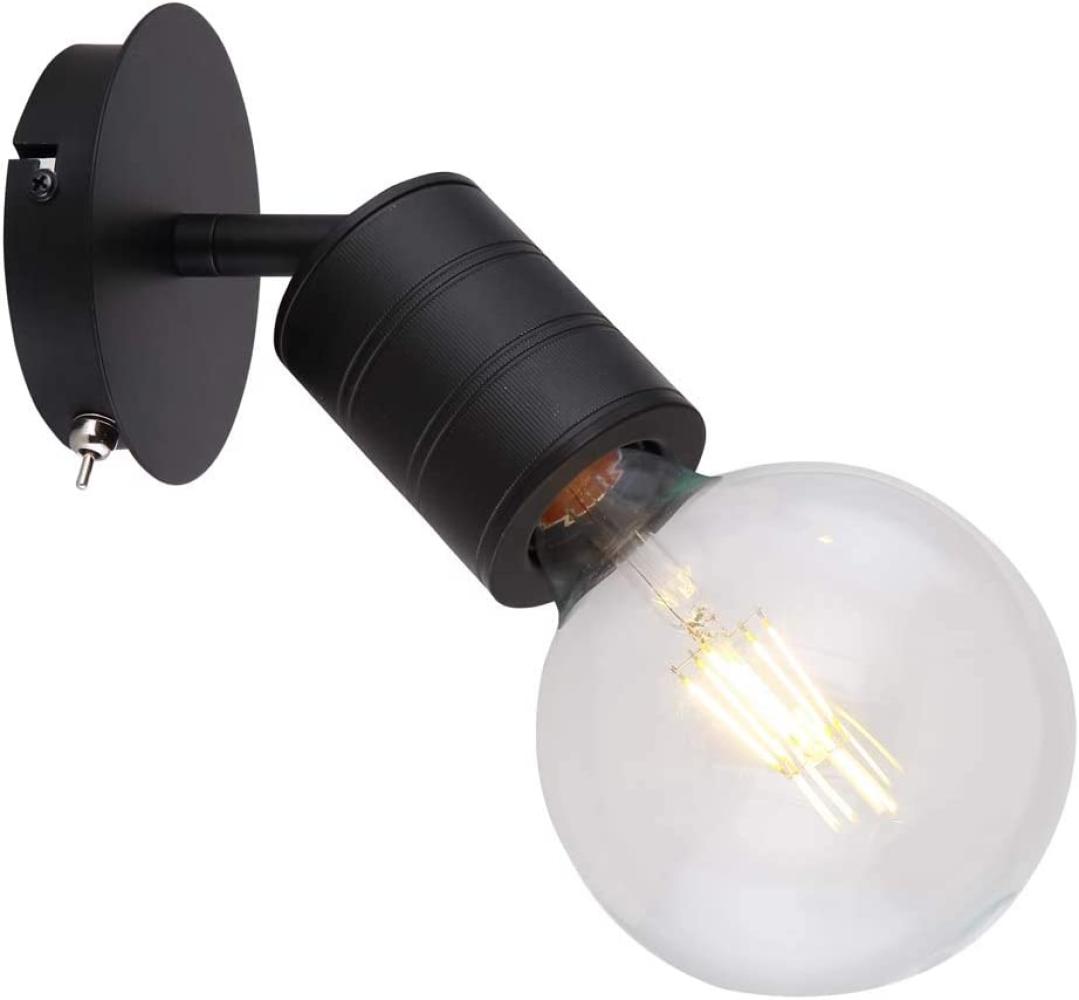 GLOBO Wandleuchte mit Schalter Wandlampe Innen Wandstrahler Schwarz 54030-1 Bild 1