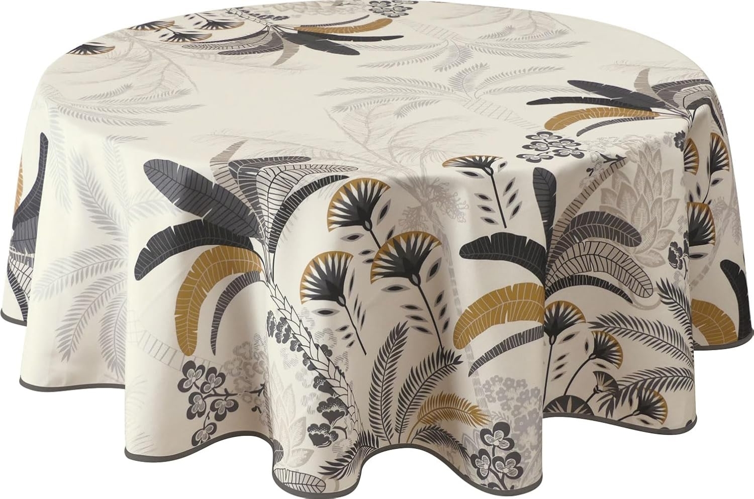 Le linge de Jules Tischdecke, schmutzabweisend, Palmen, rund, 160 cm Bild 1