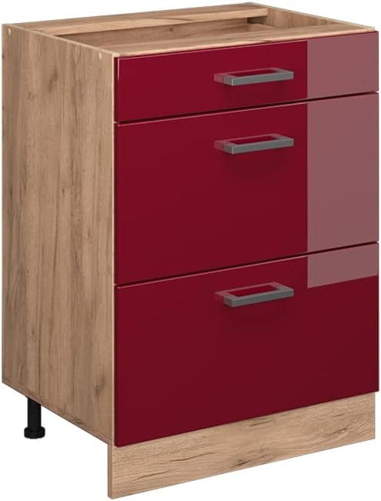 Vicco Küchenschrank Hängeschrank Unterschrank Küchenzeile R-Line Goldkraft Bordeaux Bild 1