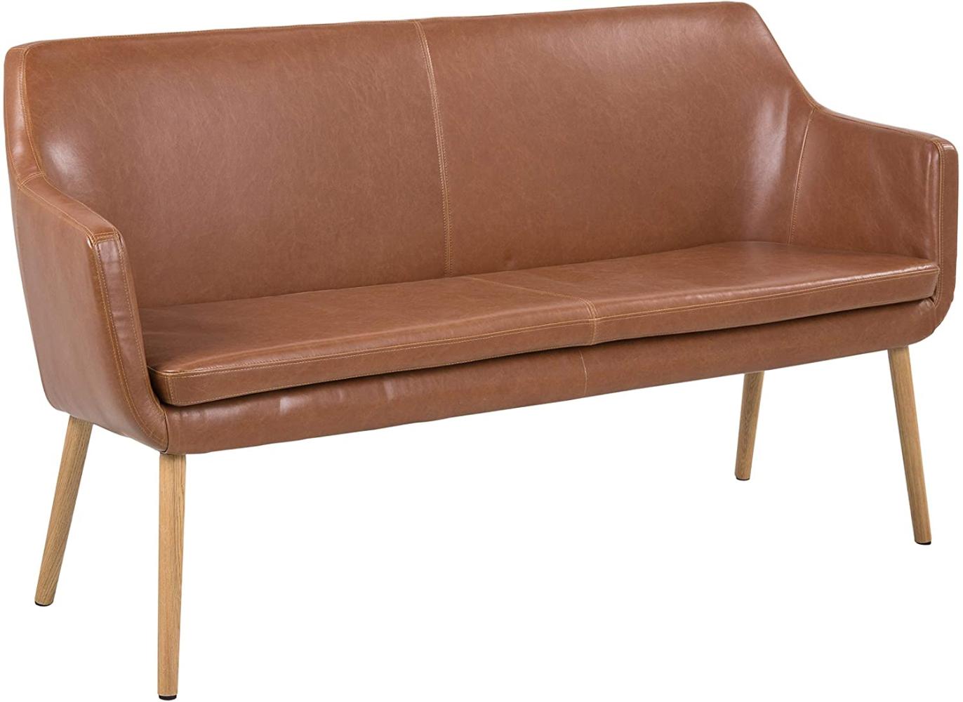 Sofa 2-Sitzer NOCI, cognac, ca. 159 cm Bild 1