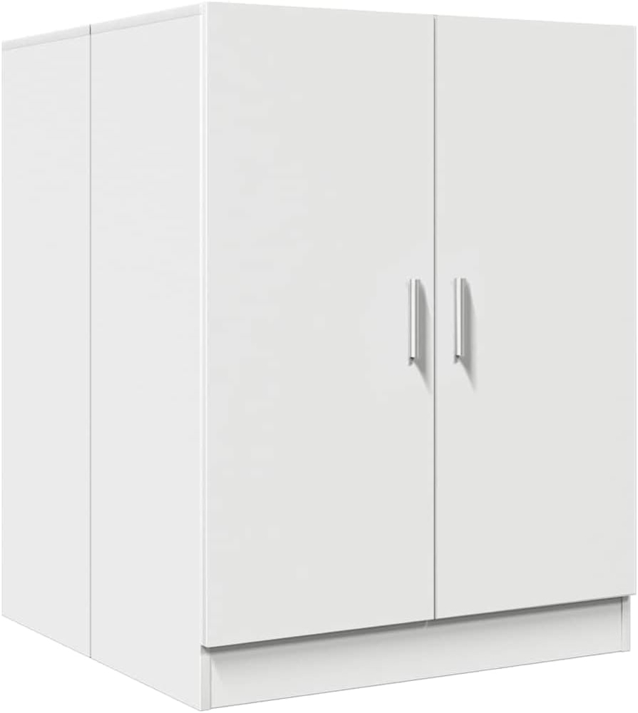 vidaXL Waschmaschinenschrank Badschrank Badmöbel Badezimmerschrank Schrank Badezimmermöbel Trocknerschrank Weiß 71 x 71,5 x 91,5 cm Bild 1