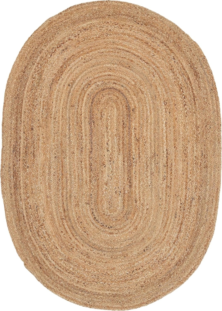 carpetfine Teppich Nele Juteteppich Naturfaser, rund, Höhe: 6 mm, geflochtener Wendeteppich aus 100%Jute, in rund und oval, viele Größen Bild 1