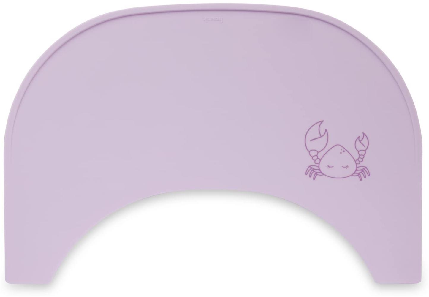 Hauck Silikon Auflage für Hochstuhl Alpha Essbrett Wooden/Click Tray oder Esstisch - Baby und Kinder Platzdeckchen, Abwaschbar, Rutschhemmend und Temperaturbeständig (Crab Lavender) Bild 1