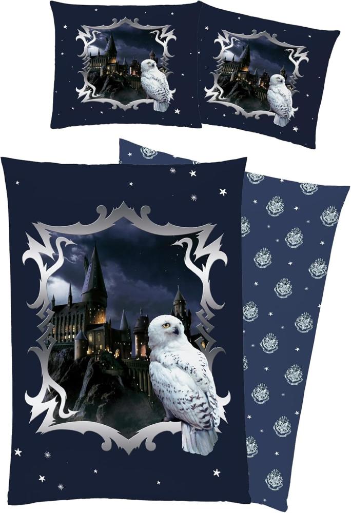 BERONAGE Kinderbettwäsche Harry Potter Stars Bettwäsche Linon / Renforcé, 100% Baumwolle, 2 teilig, 135x200 + 80x80 cm Bild 1