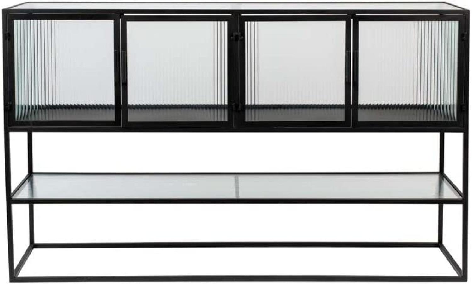 Sideboard - Boli High, Glas/schwarz Metall Bild 1