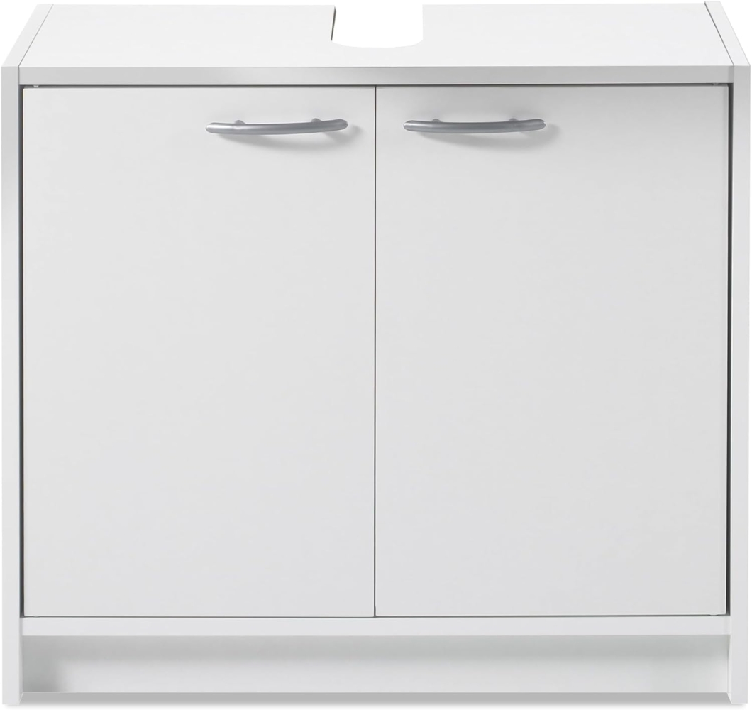 Waschbeckenunterschrank >Smash< in Weiß matt aus MDF - 63x55x29cm (BxHxT) Bild 1