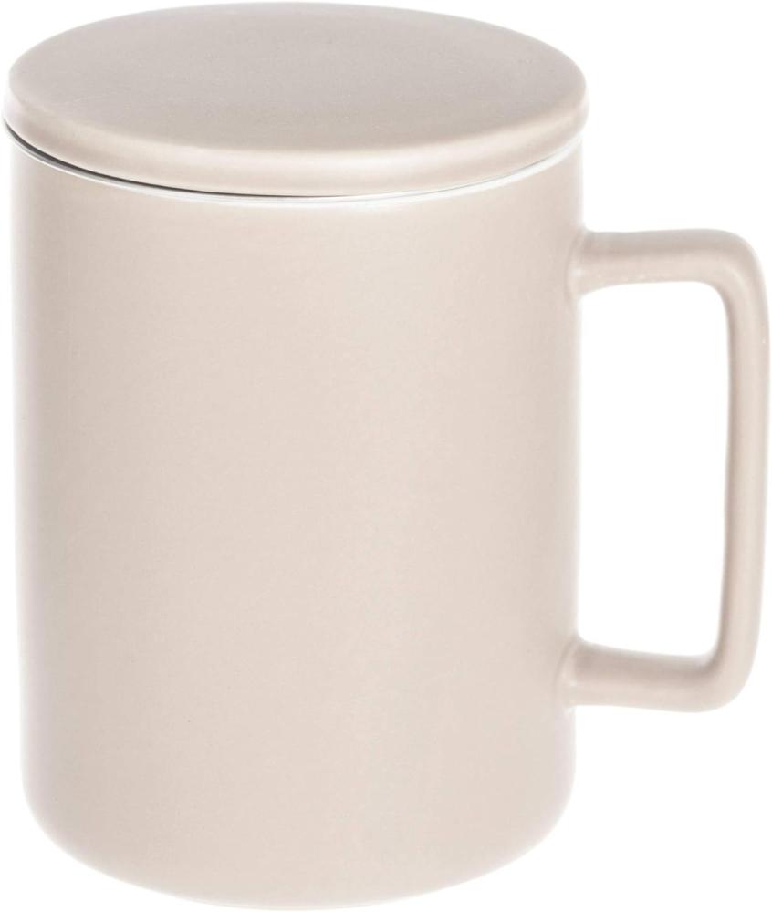 Teebecher mit Sieb und Deckel NATURE, 400 ml, taupe Bild 1