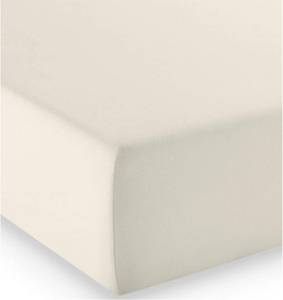 Fleuresse Mako-Jersey-Spannlaken comfort Farbe creme 2610 Größe: 120x200 cm Bild 1