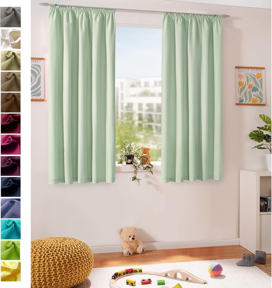 heimtexland Vorhang Dekoschal Baumwolle Fensterdeko Gardine blickdicht, Kräuselband (1 St), blickdicht, Polycotton, Natur I Kräuselband oder Schlaufen I verschiedene Größen Bild 1