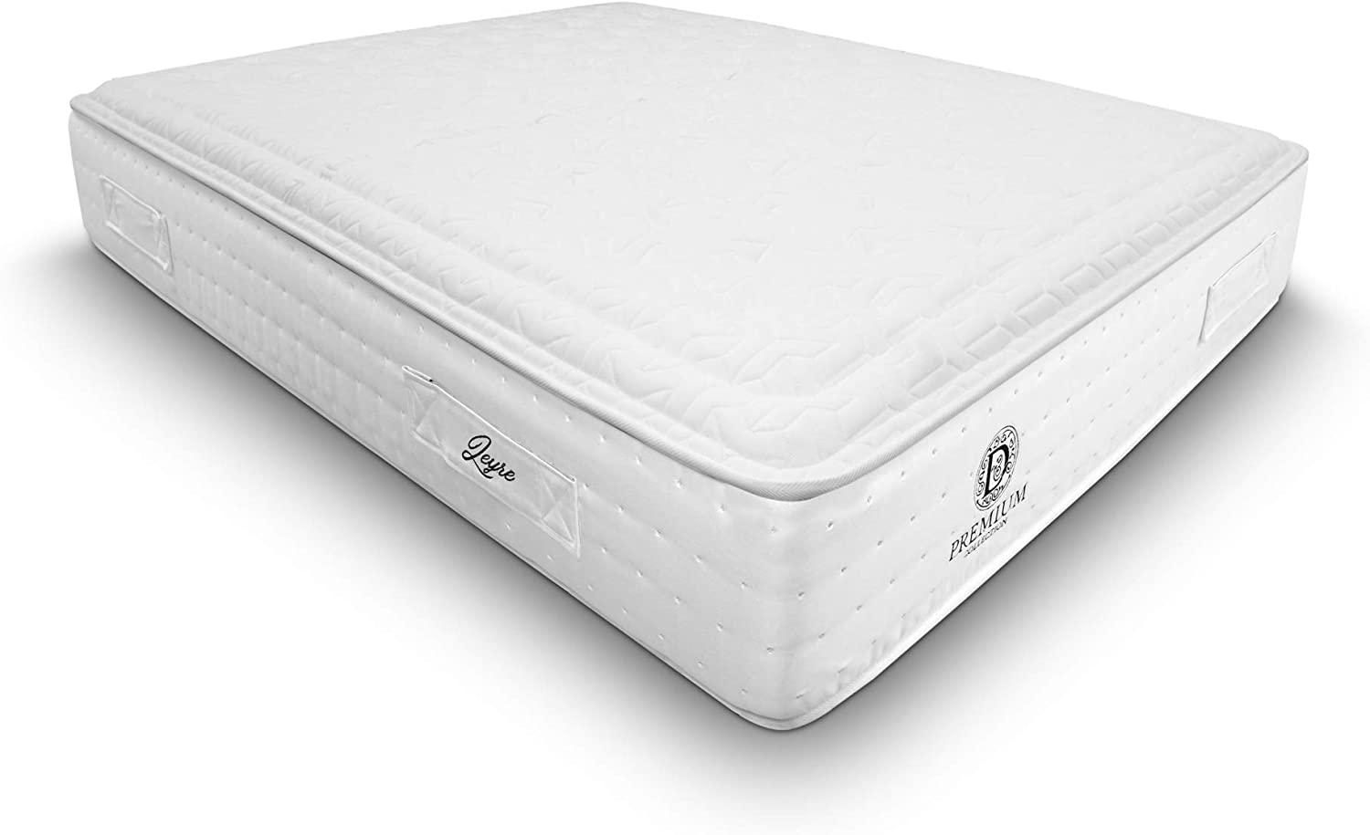 Duérmete Online Matratze Leyre Taschenfederkernmatratze + Visco | Festigkeit und Anpassungsfähigkeit | Höhe 30 cm | Stoff Thermoklima, viskoelastisch, weiß, 105x180 Bild 1