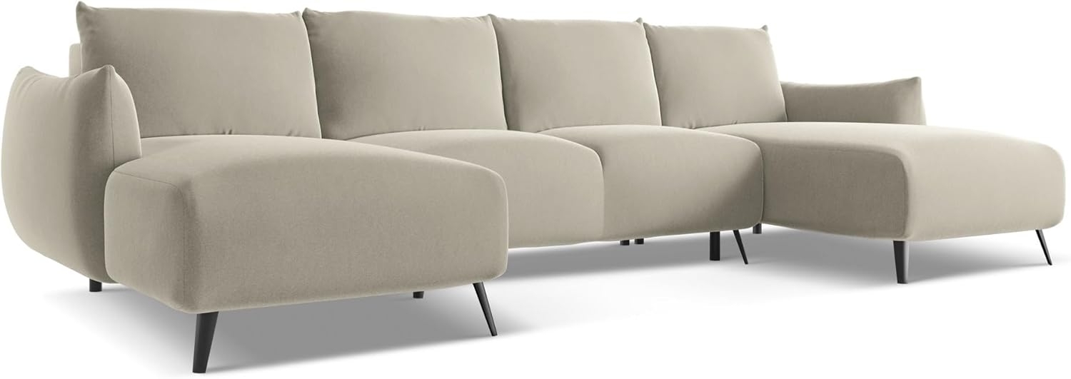 Wohnlandschaft mit Schlaffunktion Malie in Samtstoff Bild 1