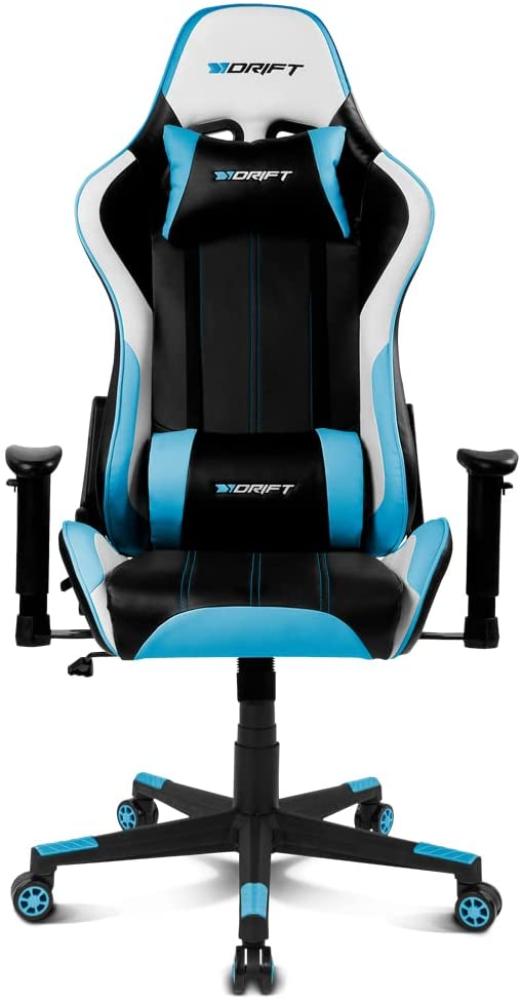 DRIFT DR175 Universal-Gamingstuhl 150 kg Gepolsterter Sitz Gepolsterte Rückenlehne Schwarz/Blau Nylon Bild 1