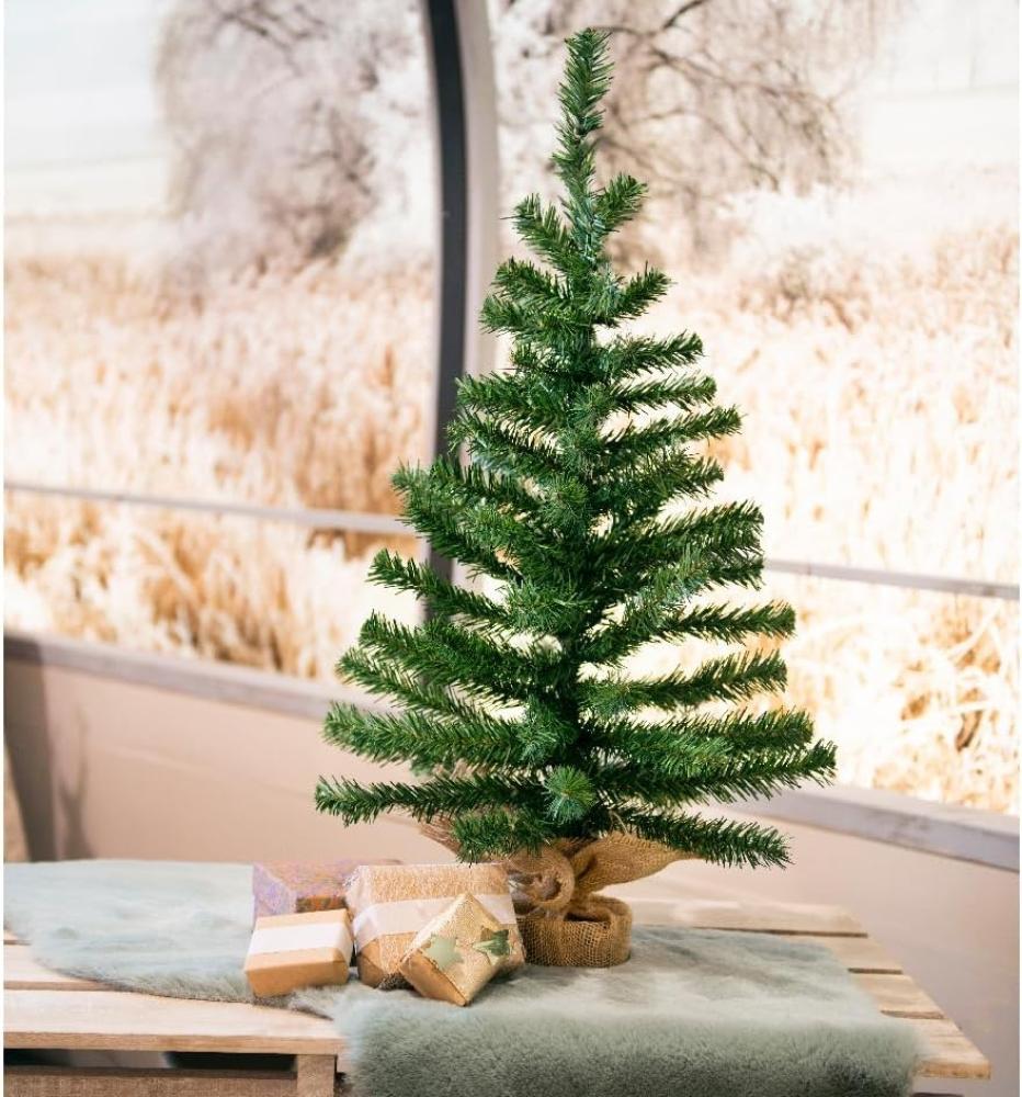 Mini Weihnachtsbaum im Jute Sack 75 cm Christbaum künstlicher Dekobaum Bild 1