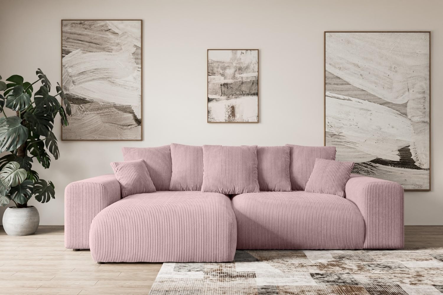 ALTDECOR Ecksofa ESKAR-L, Couch mit Schlaffunktion, Wohnzimmer - Wohnlandschaft, Corner Sofa Bett Eckcouch Couch L-Form Schlafcouch Ausziehbar Bild 1